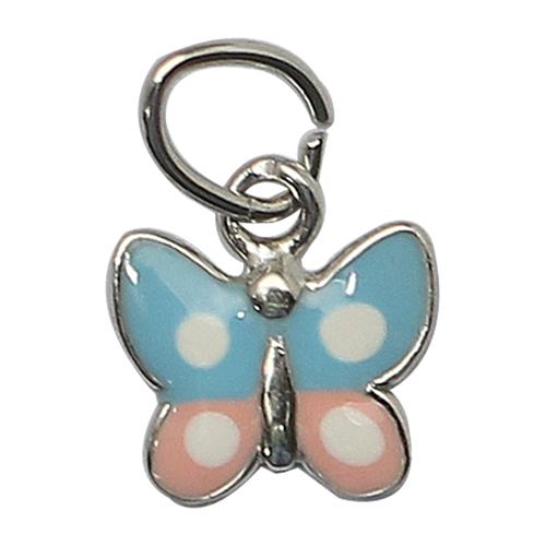 925 Sterling silver Colorful Butterfly Kid Charm for Mon