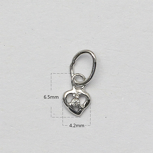 925 Sterling silver Personalized Birthstone Necklace Love Heart Charm Pendant for Children Jewelry