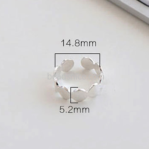925 Sterling silver Ring Open Adjustable Friendship Layered Jewelry Wholesale