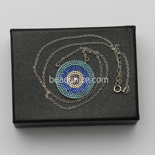 925 Sterling silver necklace plated with zircon nickel free jewelry