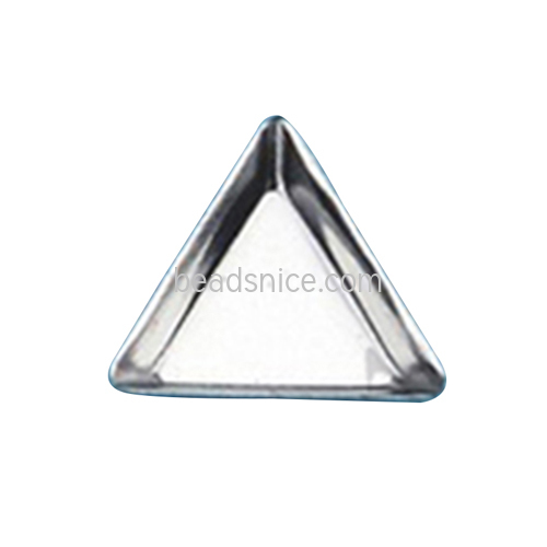 Stainless Steel Triangle Cameo Base Tray Pendant Blanks Bezel Tray