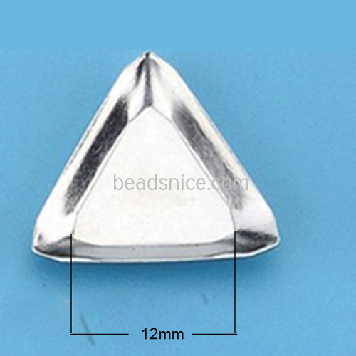 Stainless Steel Triangle Cabochon Setting Pendant Tray Blanks