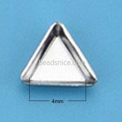 Stainless Steel Triangle Pendant Cabochon Setting