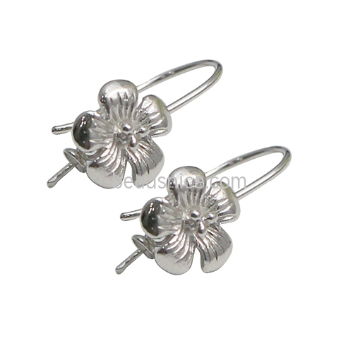 925 sterling silver earring wire flower