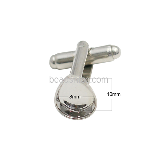 Brass cufflink base smooth edge lead-safe nickel-free