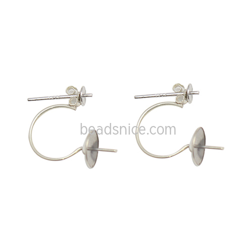 925 Sterling silver base ear stud jewelry accessories for diy jewelry making
