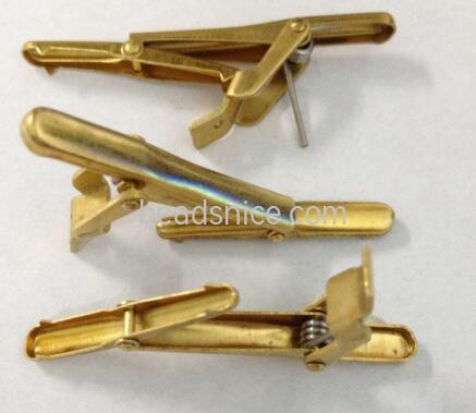 Brass tie clips nickel free lead safe