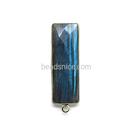 Stainless Steel Rectangle Pendant Tray Cabochon Setting