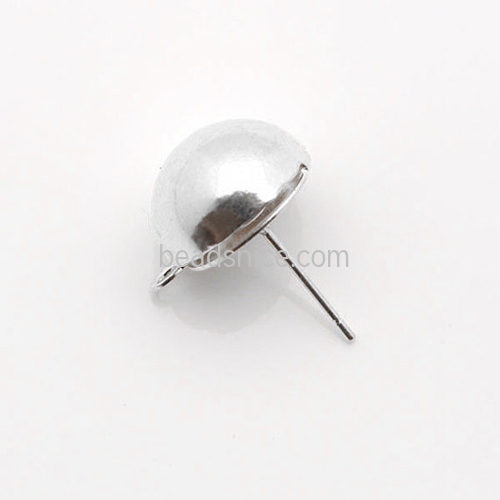 Stainless steel pins findings flat pad earrings glue on earring posts