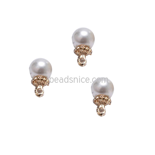 Single pearl pendant natural fashion glossy DIY jewelry making supplies