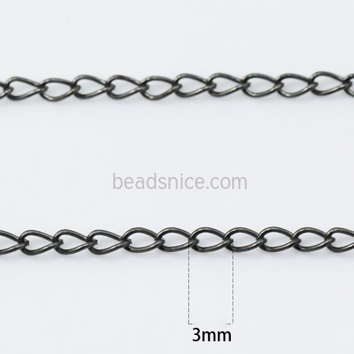 Brass jewelry chain Nickel-Free Lead-Safe Diamond-shaped