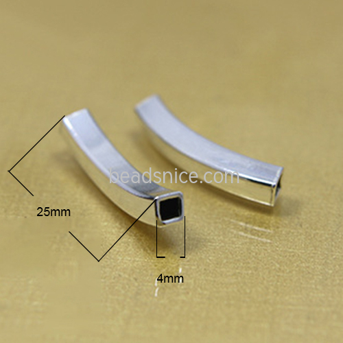 925 Sterling silver diy handmade Hollow bend accessories