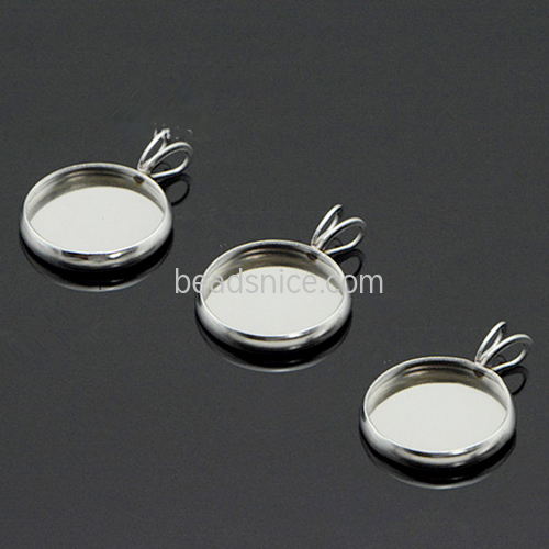 Stainless steel pendant bail cabochon pendant setting jewelry wholesale