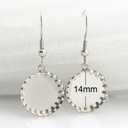 Stainless steel earring stud gemstone tray diy accessories jewelry