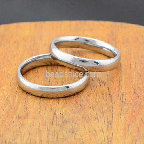 Stainless steel Round Finger ring Adjustable Simple style Polishing Surface Wholesale Fashionable Jewelry findings Gift for