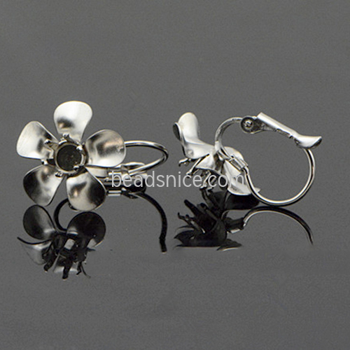 Stainless steel Ear hook Flower DIY Jewelry