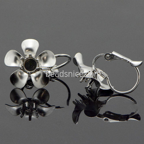 Stainless steel Ear hook Flower DIY Jewelry