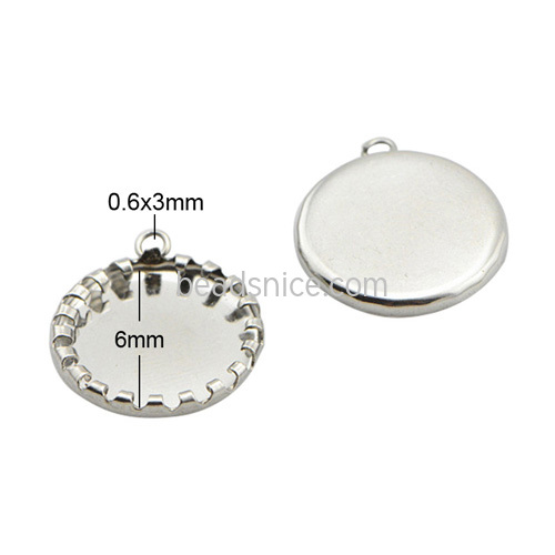 Stainless steel pendant  component