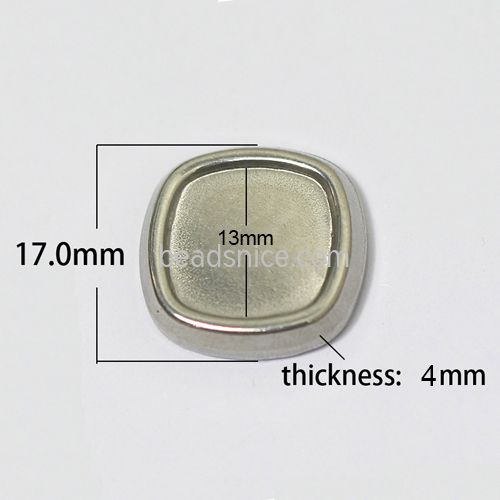 Steel jewelry cabochon mountings