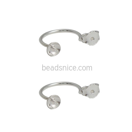 925 Sterling silver Earring stud Custom DIY Accessories jewelry Nickel free