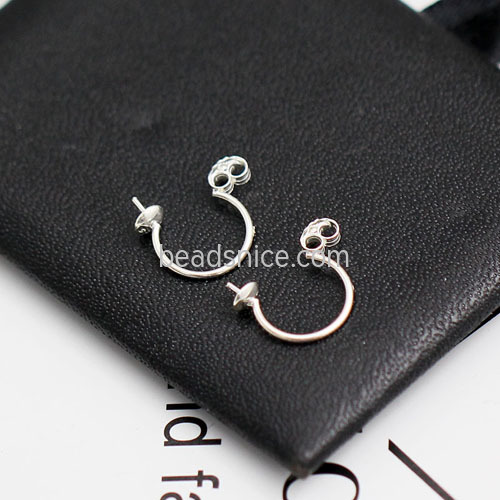 925 Sterling silver Earring stud Custom DIY Accessories jewelry Nickel free