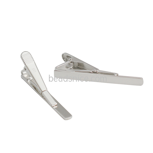 925 sterling Silver Men Shirt Tie Bar Clasp Clips Clamp For Custom made your own logo