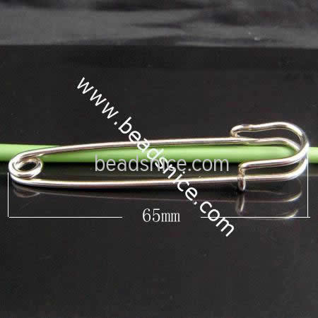 Iron Safety pin Brooches Nickel free Lead safe