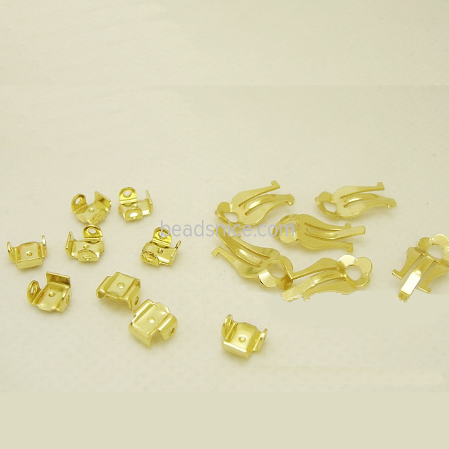 Brass Clip-On Earring Component Earrings Back Stopper Component Earrings Jewelry Accessories Gold
