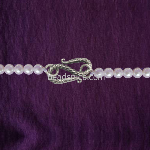 925 Sterling silver S clasp hook for necklace chain cord bracelet 925 Sterling silver S clasp hook for necklace chain cord bracelet
