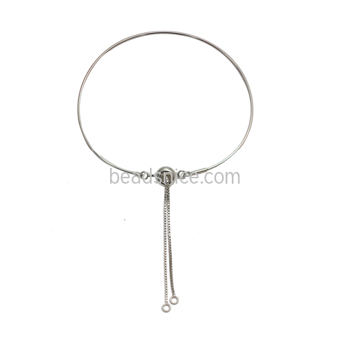 Sterling silver bracelet with extension chain Sterling silver bracelet with extension chain