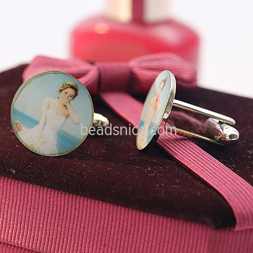 925 Sterling silver cufflinks personalized custom DIY photo fashion creative gift