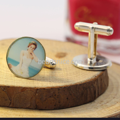925 Sterling silver cufflinks personalized custom DIY photo fashion creative gift