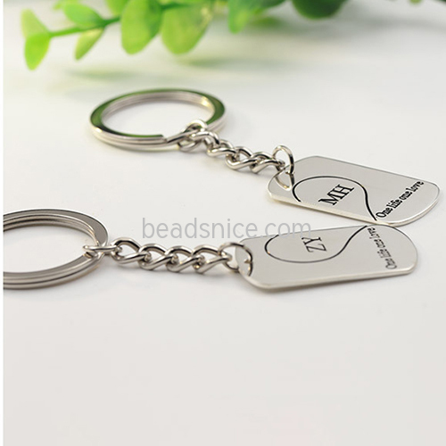 925 silver lovers key chain