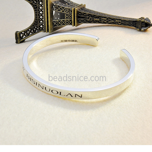 925 sterling silver open bracelet DIY creative gift high quality bracelet