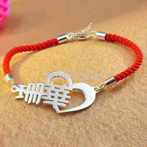 S925 silver bracelet simple handmade custom DIY creative gift personality name bracelet