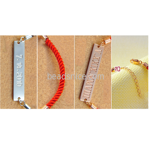 925 silver name alphabet bracelet custom DIY personality original jewelry female red rope bracelet Christmas gift foreign tr