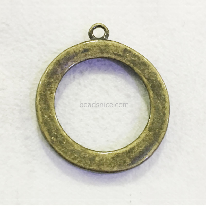 Brass Pendant Setting ,lead-safe,nickel-free,round