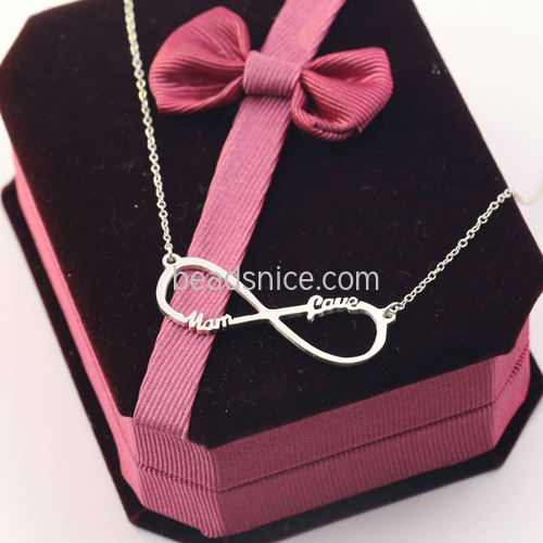 925 Silver Letter Necklace DIY Custom Unlimited Symbols 8 Words  Choker Chain Valentine's Day Gift