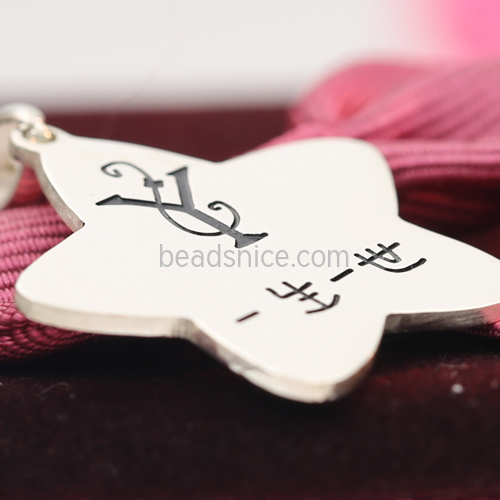 925 silver necklace female couple gift letter DIY name necklace five star pendant simple jewelry wholesale custom