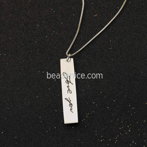 925 sterling silver lettering pendant custom letters English necklace female DIY company logo wholesale personality gift wholesa