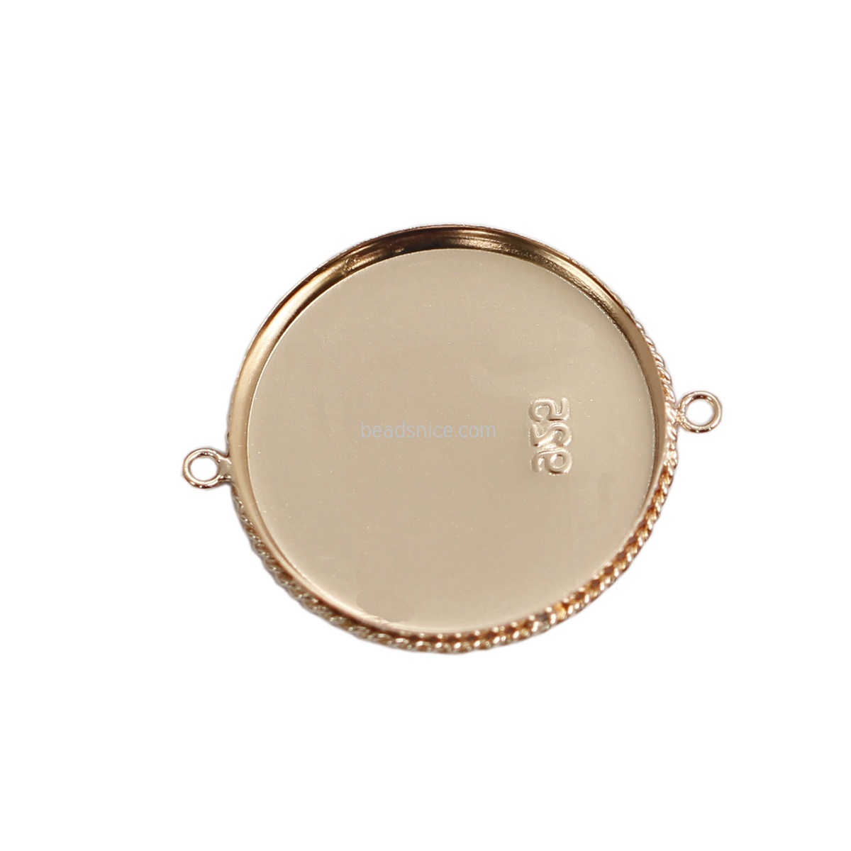 925 Sterling Silver Connector Wrapped Round Bezel Settings 925 Sterling Silver Connector Wrapped Round Bezel Settings