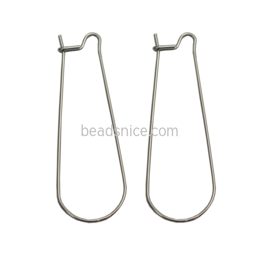 Stainless Steel Earring Finding,0.7X14X38mm,