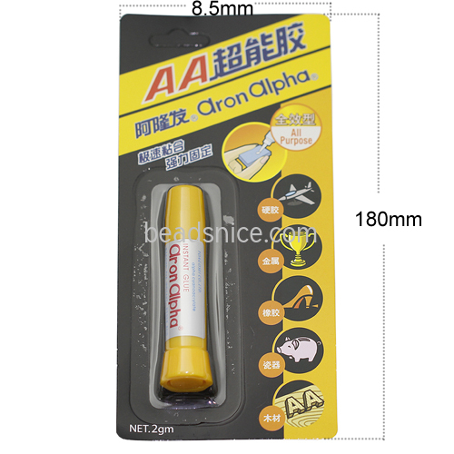 AA Super glue Hand-stick metal Aron DIY jewelry accessories Strong fixing glue