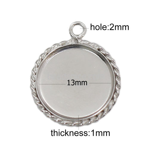 925 sterling silver pendant 13mm and 2mm high 925 sterling silver pendant 13mm and 2mm high