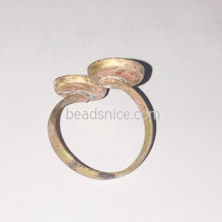 Brass Ring Mountings Sure-set Round Jewelry making DIY