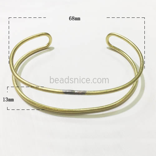 Brass bracelet finding lead safe nickel free rack plating