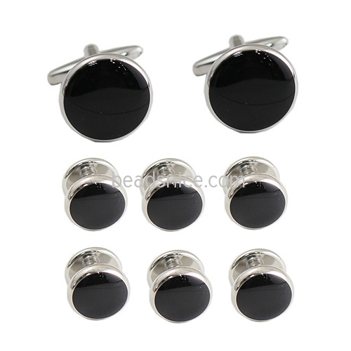 stainless steel cufflinks black for men wholesale