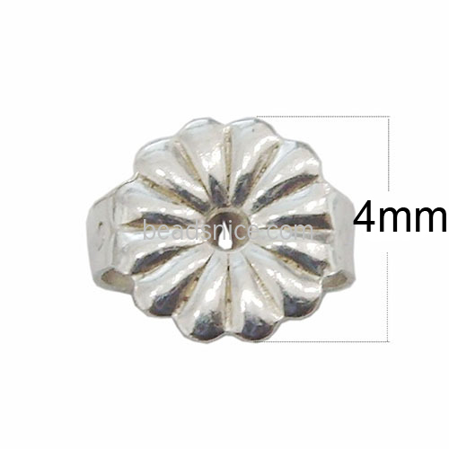 925 Sterling Silver Large Safety Friction Earring Backs Stoppers Ear Nuts Flower
