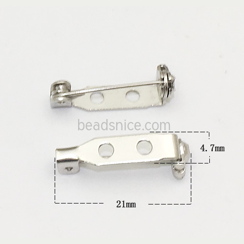 Iron Brooch Finding Safety Lock Back bar Pin DIY brooch base