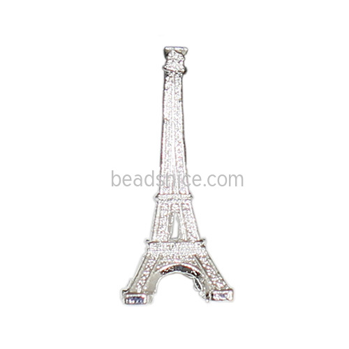 Eiffel tower pendant charm decoration for jewelry making wholesale fashion jewelry findings brass DIY assorted colors for choice